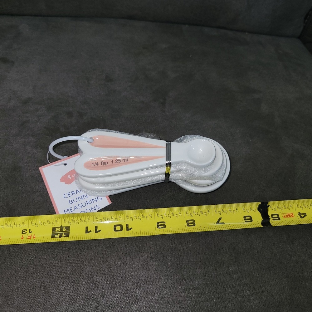Ceramic Bunny Rabbit Ears Measuring Spoons - Picture 9 of 10